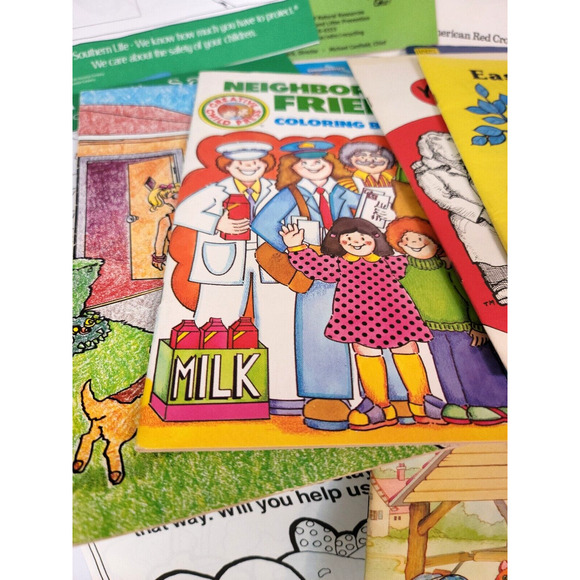 Children's Educational Coloring Workbooks Advertisements '60'70'80'90' 22 pieces - Picture 12 of 13